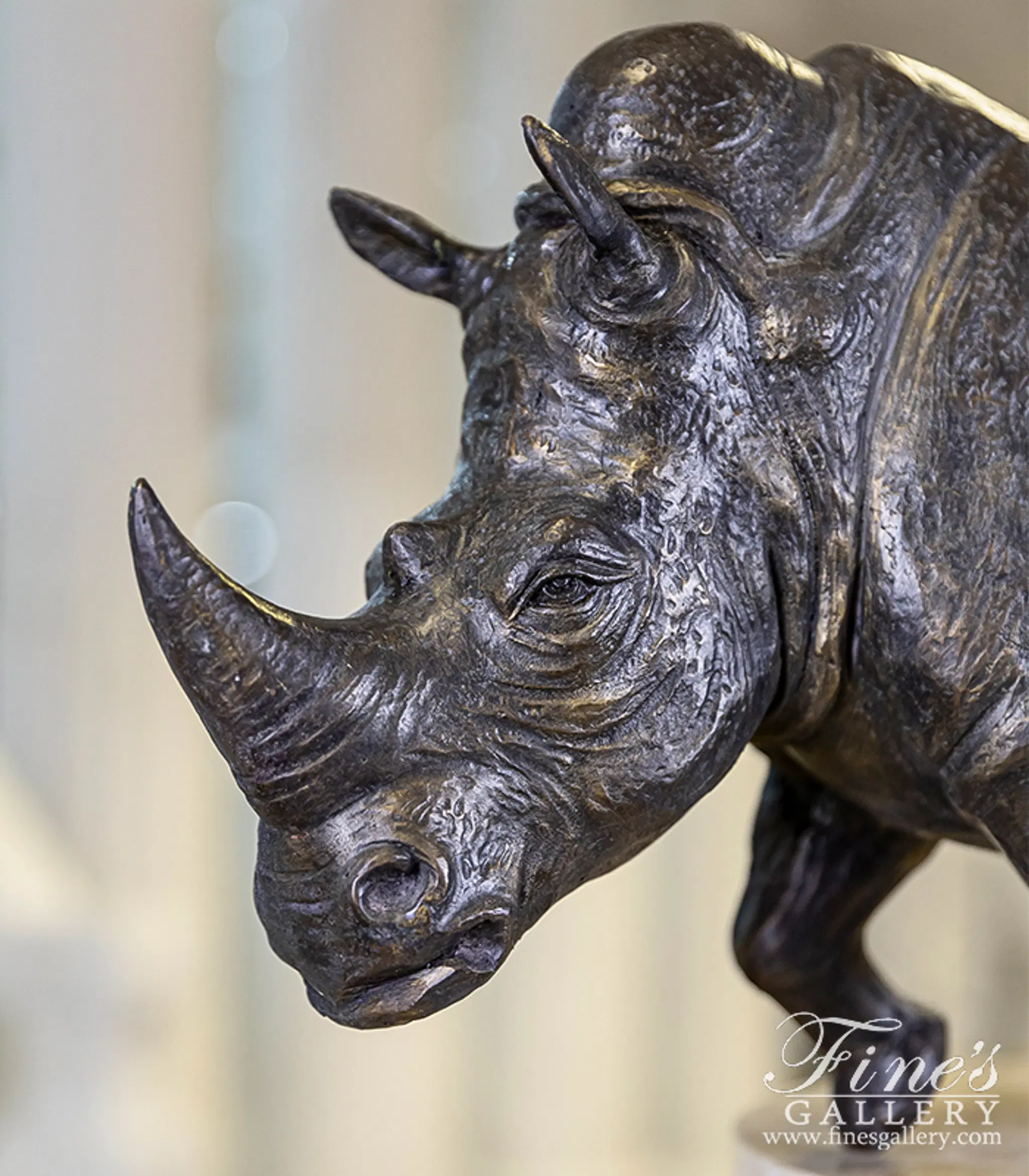 Bronze Statues - Bronze Statue Of A Rhino - BS-1034 - Fine's